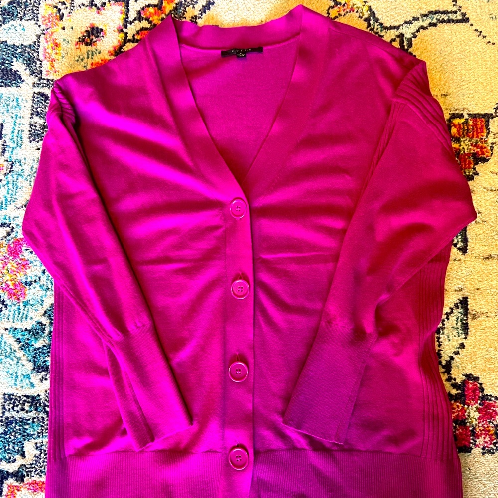 Purple oversized cardigan